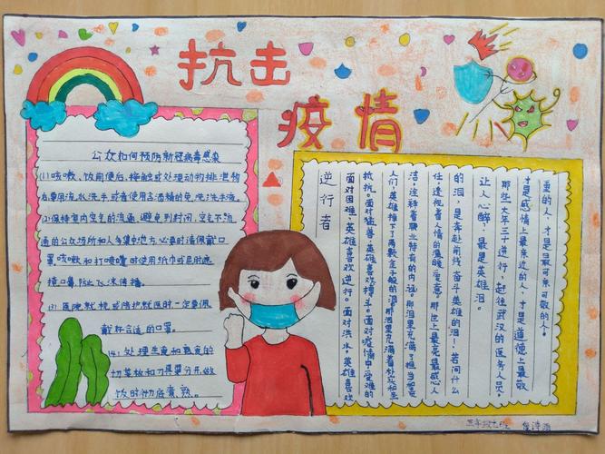 陇西县实验小学战疫情我能行学生手抄报获奖作品展2