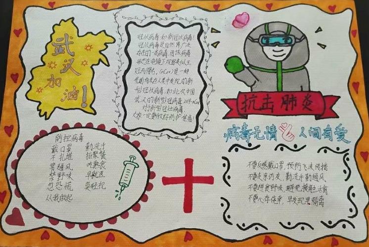 停课不停学我们在行动育才中学开展抗疫先锋主题手抄报征集活动