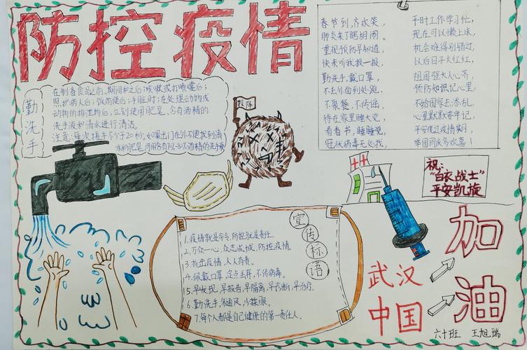 六安市城北小学庆六一学生抗击疫情手抄报作品展