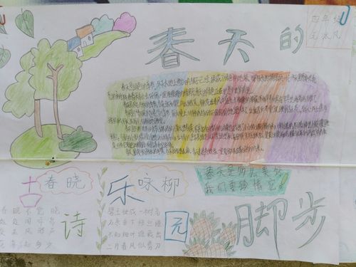 春天在孩子们的手抄报里郭固集小学优秀手抄报展示