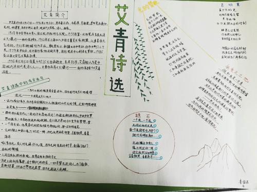 《艾青诗选》手抄报806班