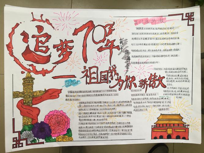 大同一中南校纪念建国70周年祖国我为你骄傲手抄报比赛