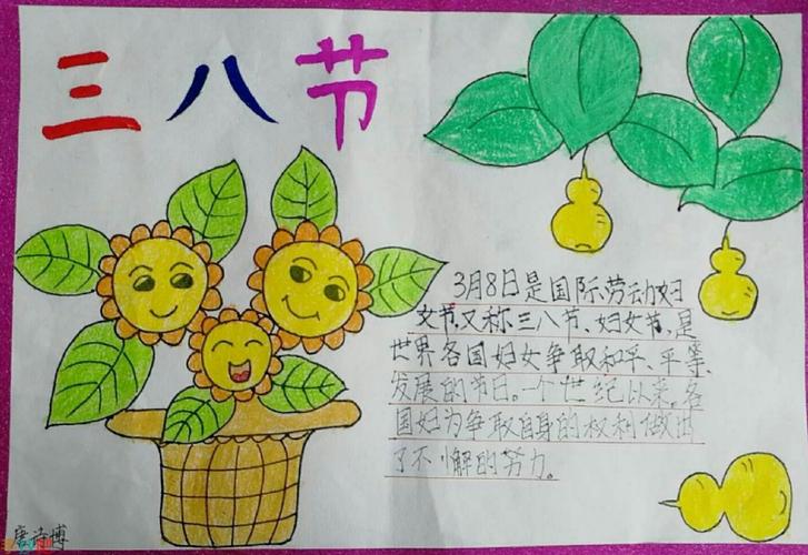 2018小学生三八节手抄报资料