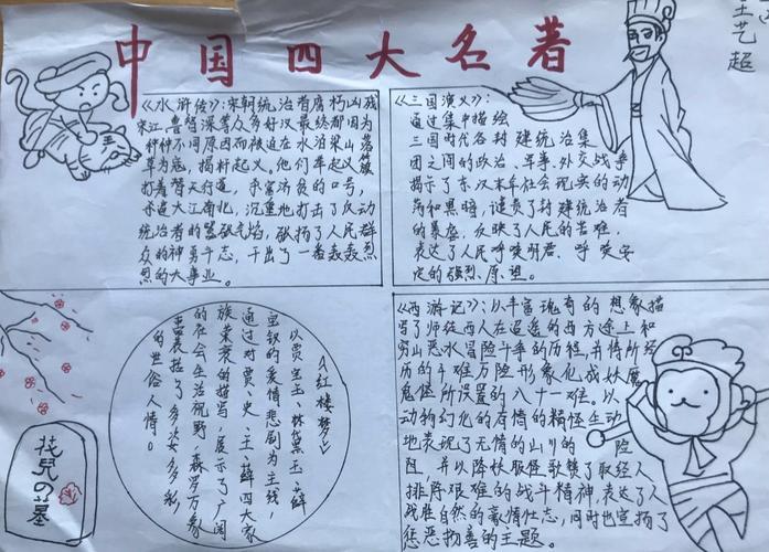 四大名著之一读书手抄报四大名著手抄报