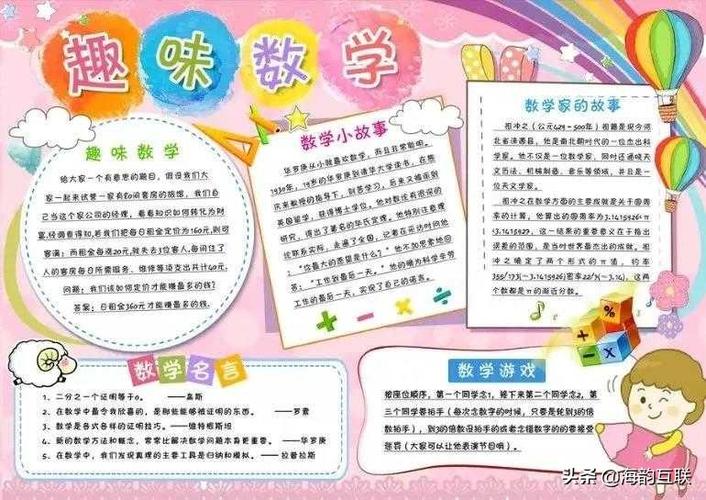 数学手抄报图文教程海韵教育丨趣味数学手抄报