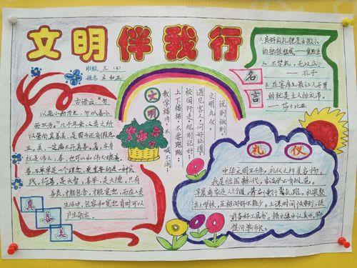 小学生文明用语的手抄报小学生文明手抄报