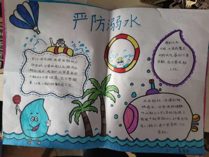 清西小学六一班防溺水手抄报