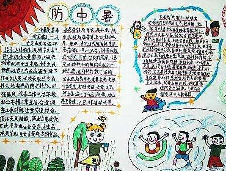 有关小学生暑假手抄报---轻松愉快过暑假平安快乐每一天4