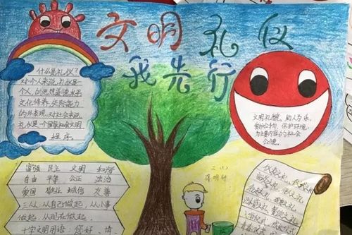 小学生文明手抄报创建文明校园4