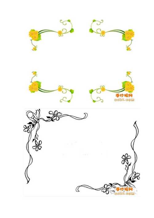 节日手抄报花边插图 通用型花边手抄报边框