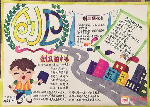 小学生创卫常识手抄报