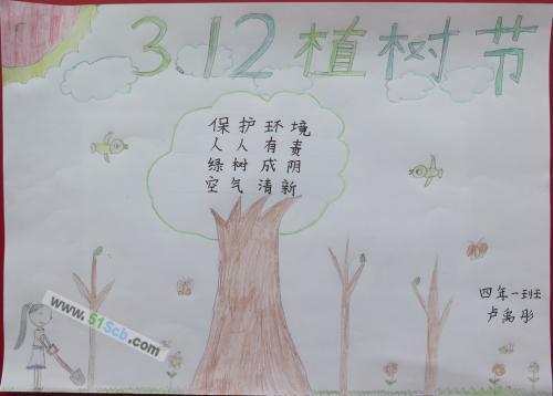 小学一年级有关植树节手抄报小学一年级手抄报