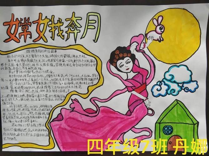 四年级上册中国神话手抄报简单小学生四年级神话手抄报大全