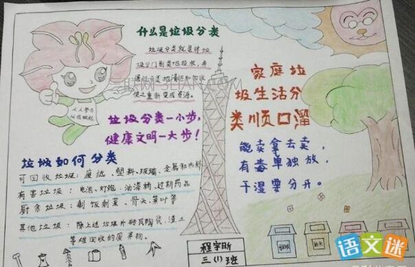 语文迷 手抄报 有关于让垃圾回家的手抄报   我们每个人每天都会扔出