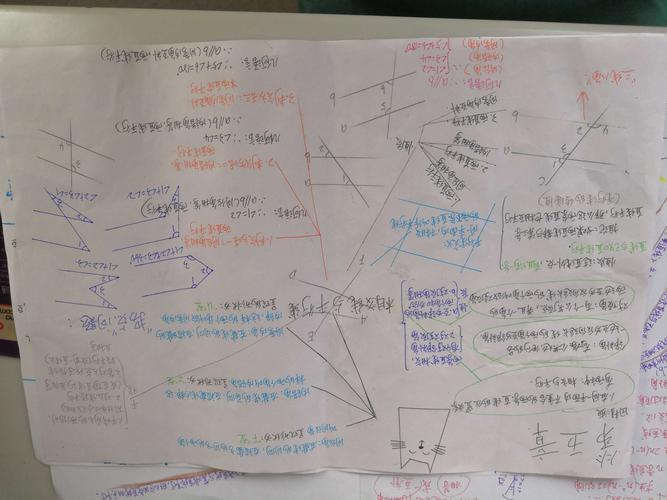 344班宝贝们做的关于相交线与平行线的手抄报
