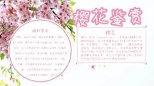 粉色简约樱花鉴赏手抄报