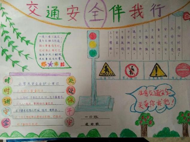 主题安全横版手抄报 安全主题手抄报-蒲城教育文学网