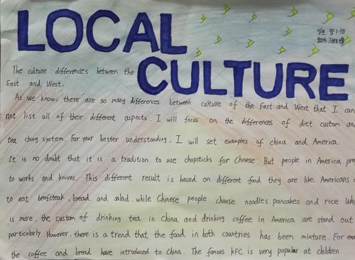 人与社会英语手抄报localculture