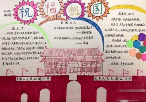 祝福祖国建国70周年手抄报精美图片-厉害了我的国