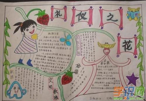 小学生孝礼仪手抄报图片大全