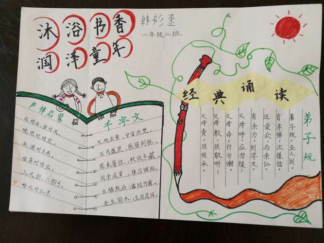 西港花园小学沐浴书香 润泽童年阅读主题系列活动之阅读手抄报比赛