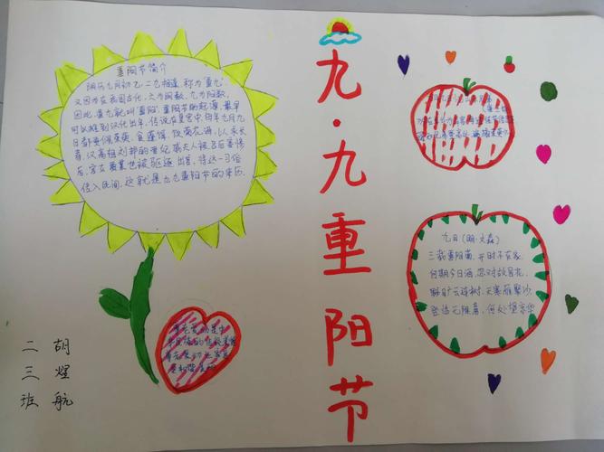 爱在重阳节情满九月九后河镇中心小学手抄报展评