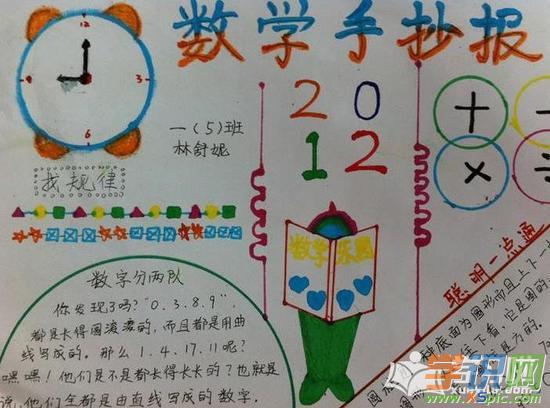 漂亮的小学六年级数学手抄报