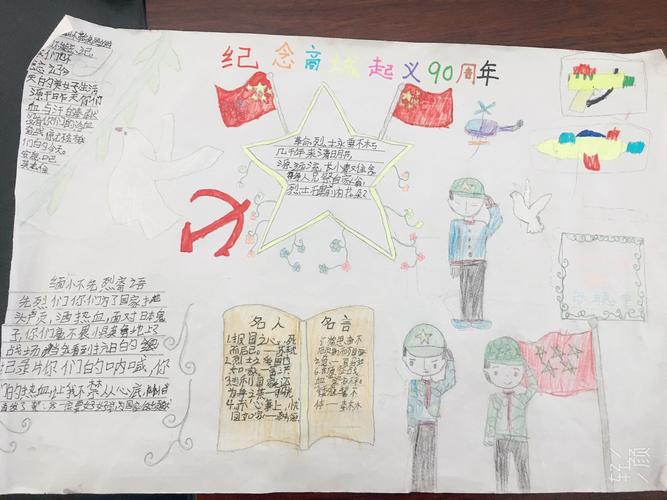 商城县第九小学纪念商城起义90周年手抄报活动荟萃