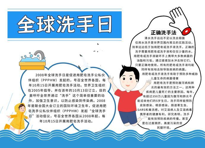 全球协作防控疫情手抄报全球洗手日手抄报全球洗手日手抄报全球洗手日