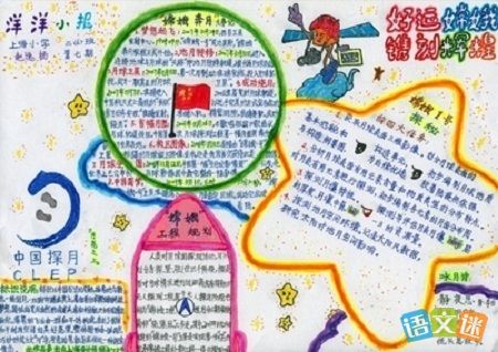 2016年小学生中国航天梦手抄报图片素材