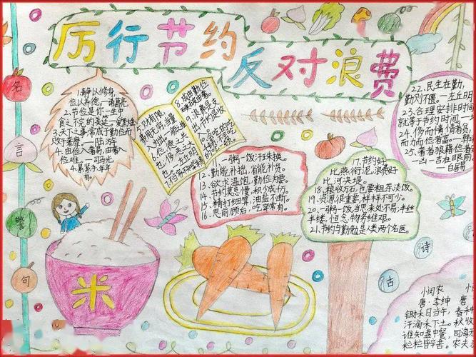 安溪县第十小学厉行节俭反对浪费主题手抄报优秀作品展