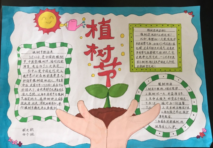 2019小学植树节手抄报植树节小学全年级手抄报模板