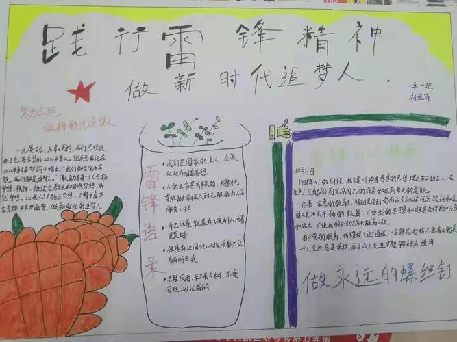 学习雷锋精神 争做新时代好少年-第五小学学雷锋手抄报活动