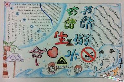 小学生珍惜生命预防溺水手抄报 - 小报吧-275kb