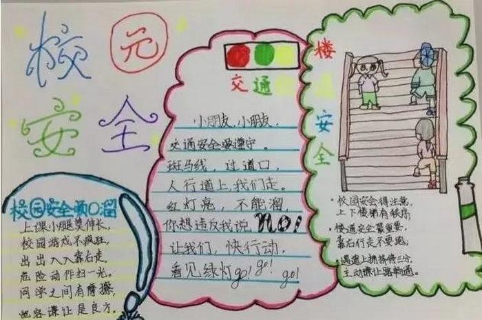 手机版作文吧小学生校园安全手抄报精选13张700464