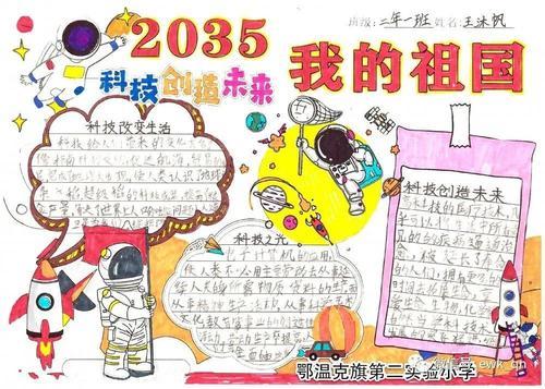 2035年的我简易手抄报 5年级手抄报