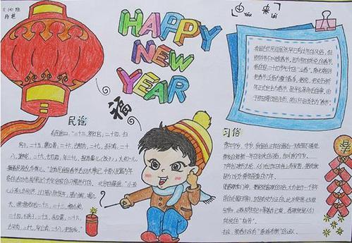 世界各地新年风俗手抄报 民俗手抄报