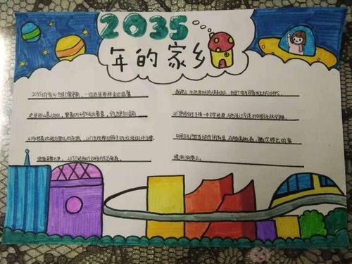 2035年我的家乡手抄报