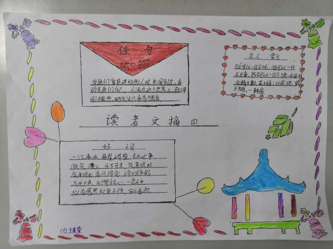 光明实验小学201504班寒假读书手抄报