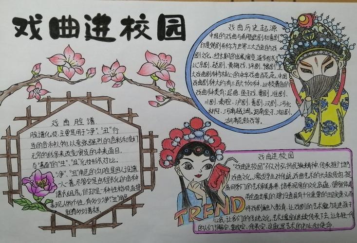 弘扬传统文化展现国粹精华濮阳市油田三小开展戏曲进校园手抄报评比