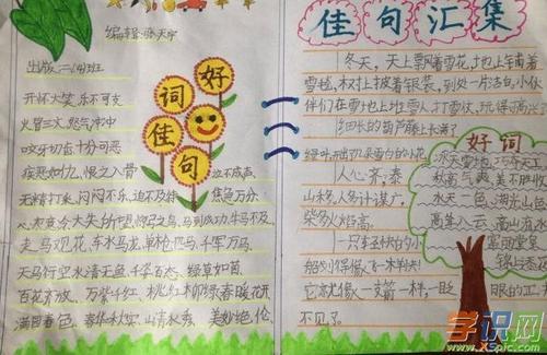 小学四年级人教版语文上册第七单元的手抄报要图