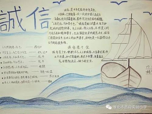 小学一年级诚信简单手抄报小学一年级手抄报