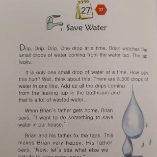 save water的英文手抄报 春天的英语手抄报