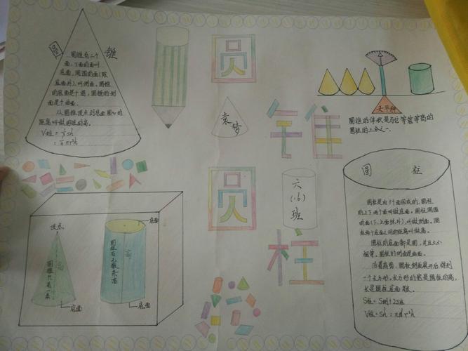 关于圆锥圆柱的数学手抄报简单的数学手抄报