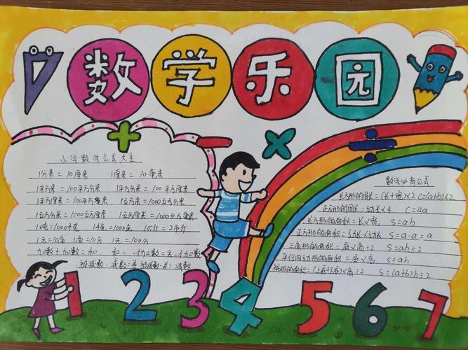 趣味数学畅享童沧江中学附属小学四年级数学手抄报茗苑小学四