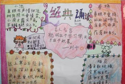 经典诵读手抄报小学生简单漂亮精选5篇