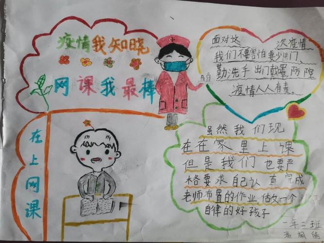 疫情我知晓 网课我最棒第三小学一年二班五一劳动节手抄报活动