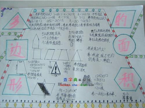 数学长方形面积手抄报 数学手抄报