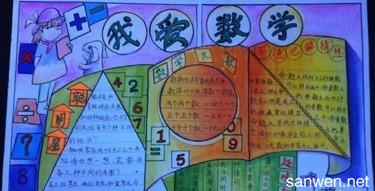 小学数学搭配问题手抄报 小学数学手抄报