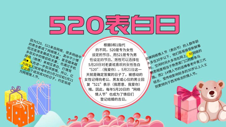 520表白日宣传手抄报